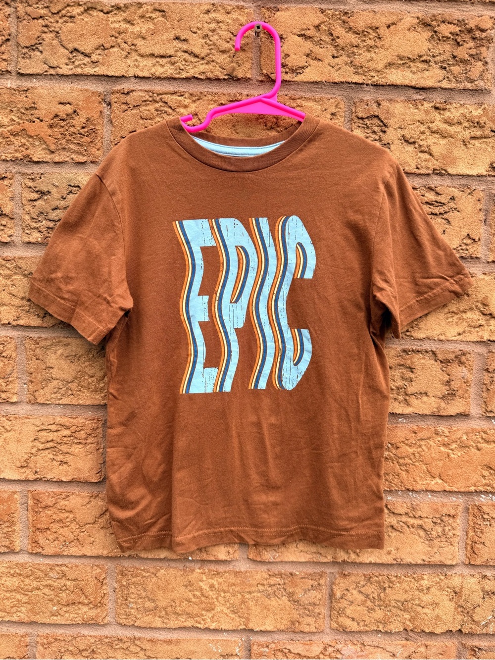 George Brown Kids Short Sleeve Tee with Blue "EPIC" Graphic